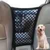 Adjustable Polyester Dog Car Barrier Net with Mesh Storage - Easy Install Safety Pet Divider for Vehicles & SUVs