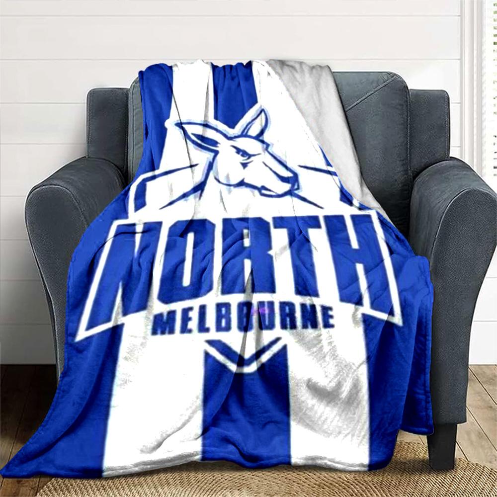 North Melbourne Print Flannel Blanket High Quality Warm Comfortable Cover for All Seasons Perfect for Gifts Home Decor