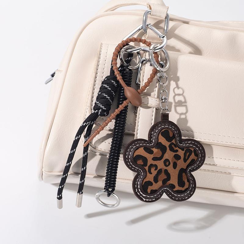 Leopard Print Cute Handbag Pendant Pu Leather Cotton-filled Three-dimensional Fashion Bag Pendant Bags Accessories Spare Parts for Bags