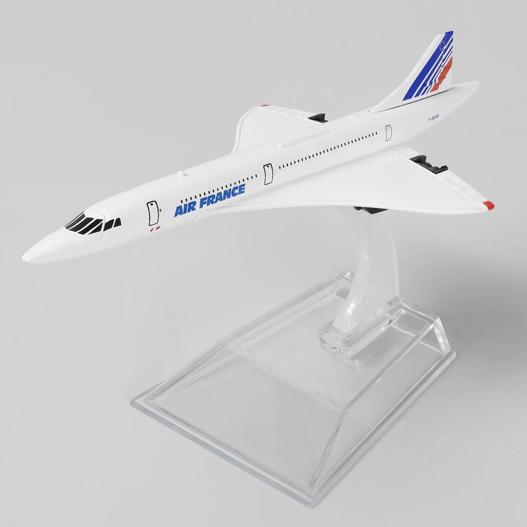 NUOTIE Concorde Air France Airplane Diecast Aircraft Model Metal Aircraft Model Display Model Collection or Gift 1/400 Model, Pre-Assembled Kit,