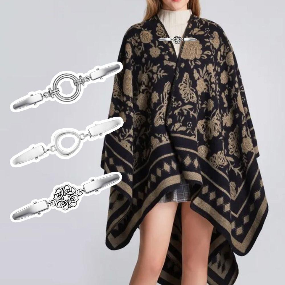 Alloy Collar Clip Anti Slip Sweater Clasp New Cloak Buckle Men