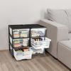 2 Pack Plastic Storage Drawers Storage Dresser Organizer Bins 6 Drawers