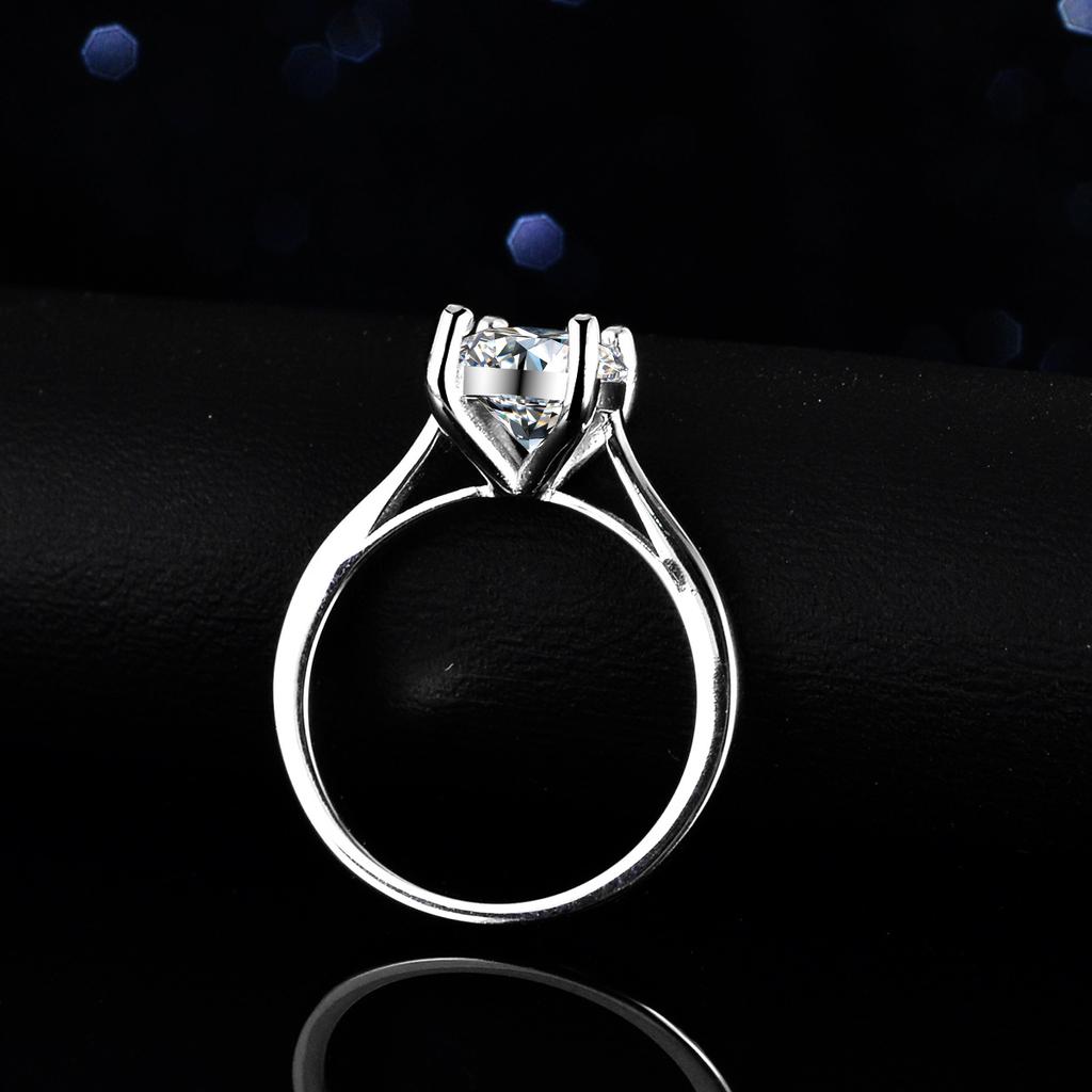 D цвет 3ct муассанит бриллиантовое кольцо женское серебряное кольцо классическое кольцо с четырьмя зубцами обручальное кольцо обручальное кольцо подарок для подруги