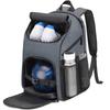 Bosynoy Bowling Single Ball Bowling Ball Bag with Shoe Compartment Portective Foam Fits Shoes Up To US Size Gray Backpack, & Pad, Men's 16,