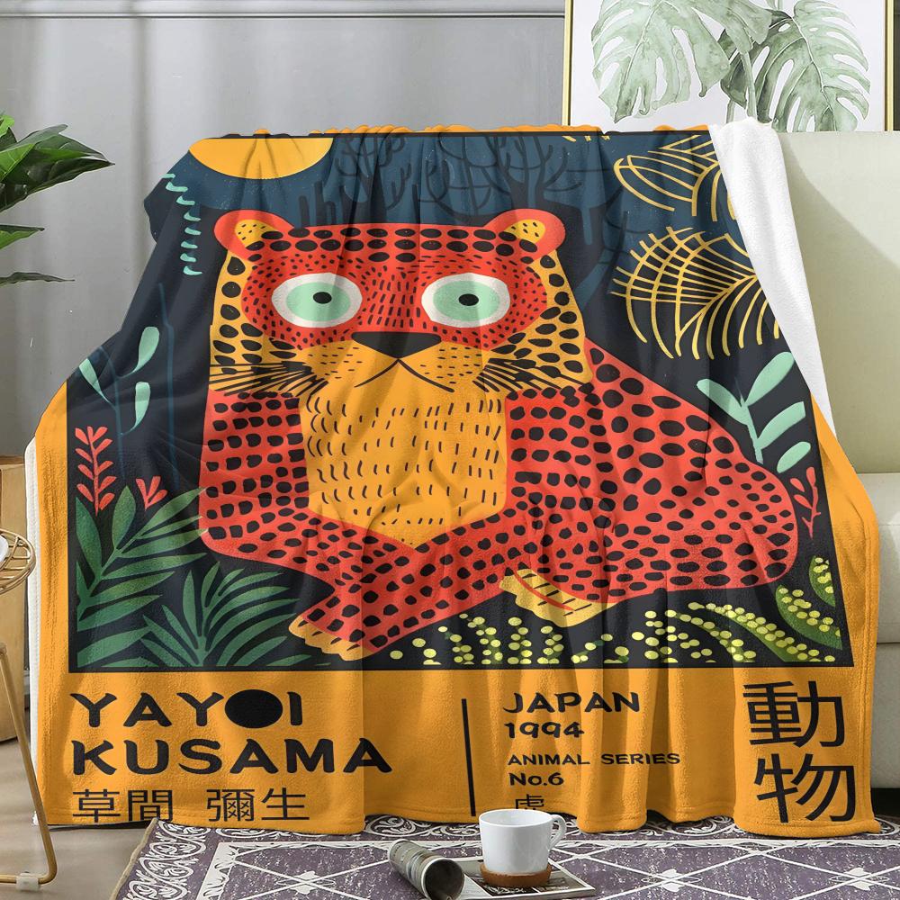 Y-Yayoi K-Kusama Throw Soft Flannel Throw Summer AC Blanket Lightweight Cool Nap Blanket for Sofa Bed Couch Travel
