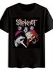 Графическая футболка Slipknot - Черная Винтажная Футболка с Принтом Рок-Группы с Коротким Рукавом