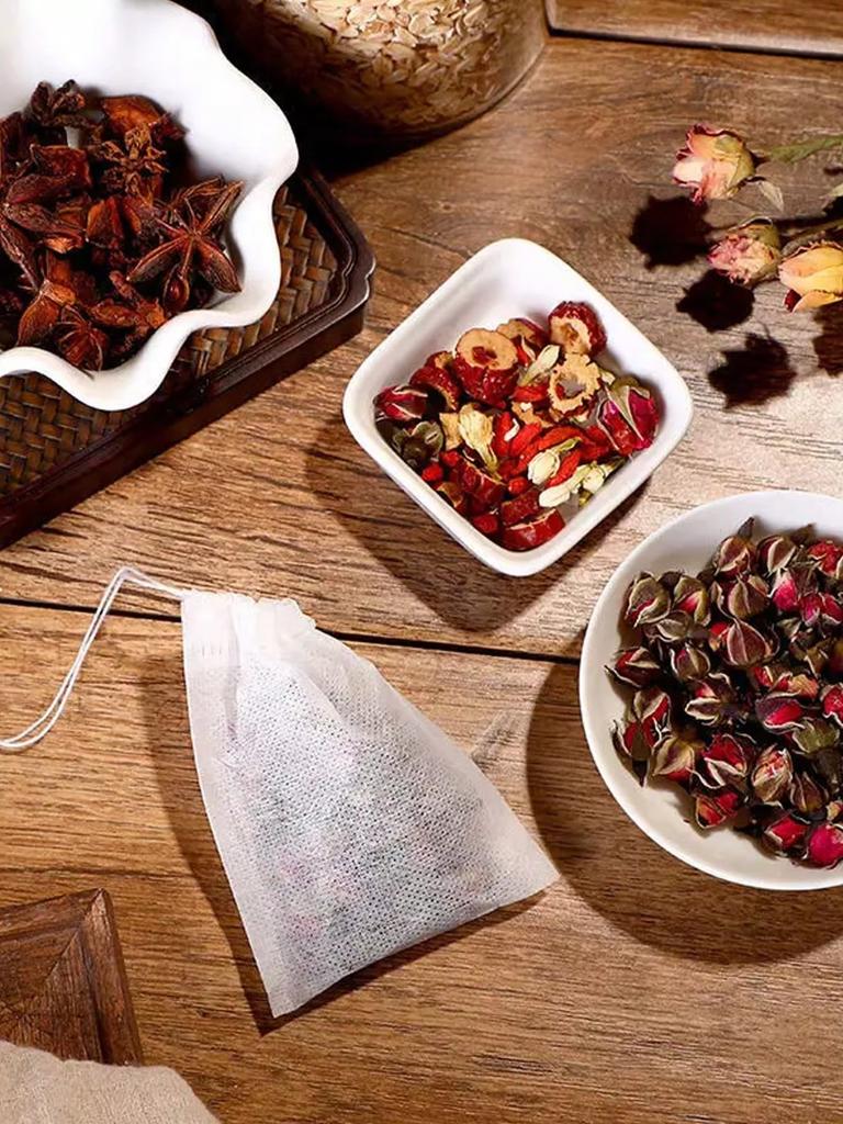 100 шт. Одноразовые чайные пакетики Фильтр-пакеты S-XL Нетканый материал Фильтры для специй Чайные пакетики для чайного инфузора со шнурком Термосварка Пищевой