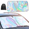 Car Windshield Sun Shade UV-Resistant Universal Fit Simple Installation Foldable Sunshade Reflective Sun Visor Shade