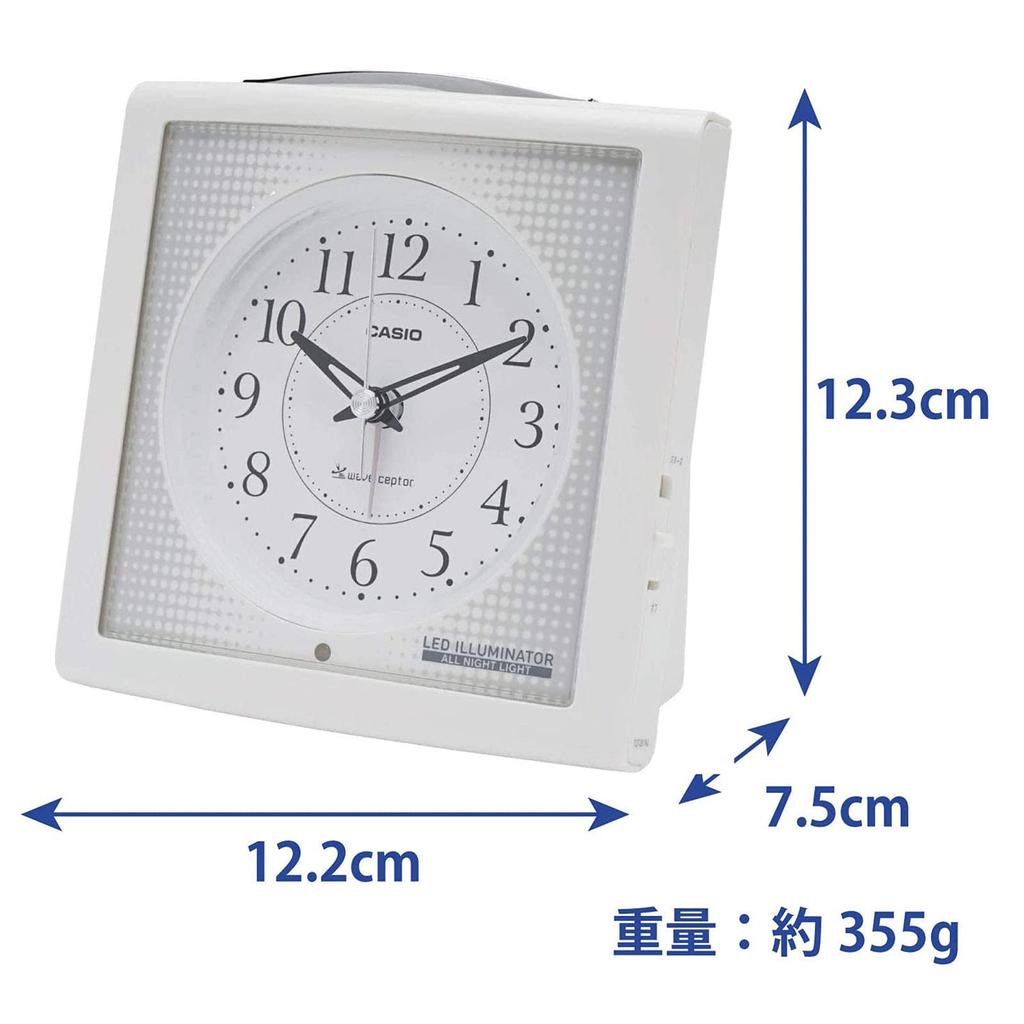 CASIO Alarm Clock Wave Ceptor Analog Night Light White TQT-251NJ-7BJF Japan Import Authentic JDM