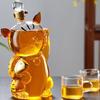 Графин для бутылки Whiskey Cat объемом 1000 мл, уникальный стеклянный графин для украшения бара Whiskey Fun