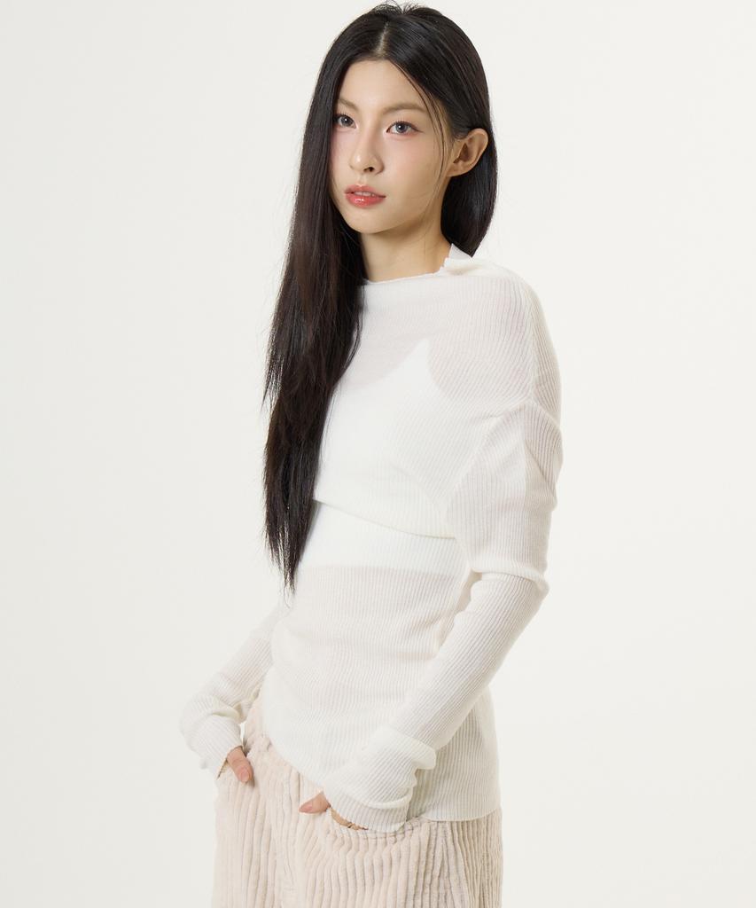 UNKNOWN PLANET Off-Shoulder Knit Top White