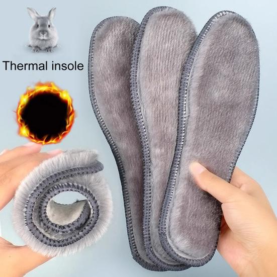 2 пары зимних теплых плюшевых стелек с утолщенным искусственным мехом и флисовой вставкой для обуви