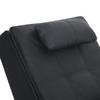 Massage Chaise Lounge with Cushions Black Faux Leather
