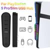 USB-концентратор на 6 портов с RGB-подсветкой, адаптер-зарядное устройство, конвертер, удлинитель для передачи данных для PlayStation 5 Pro/Slim, игровые аксессуары