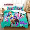 Игра Ninjala Комплект постельного белья Односпальный Двуспальный Полный Королевский Размер Размеры Комплект постельного белья Взрослый Детская спальня Пододеяльники 3D Печать Молодой