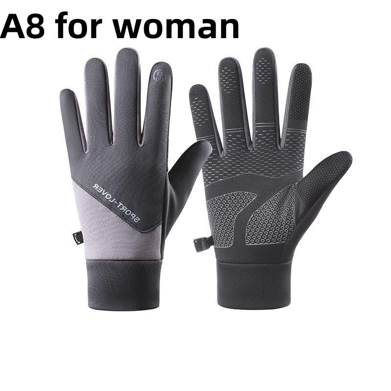 Осень Зима Уличные Велосипедные Перчатки Тренажерный Зал Фитнес Спорт Бег Теплые Сенсорные Нескользящие Перчатки Мотоциклетные Перчатки