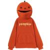 Толстовка с капюшоном в стиле ретро 2024 года с тыквой: Унисекс Осень/Зима Молодежный Стиль