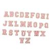 Pink Letter Patches 26 Letters Design Personalized Beautiful Iron On Patches for DIY Repairing Clothes Decoration