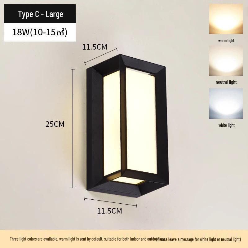 Outdoor Waterproof Wall Light for Garden, Hotel, Villa, Corridor, or Balcony