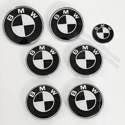Черно-белая эмблема для BMW E90 E60 E39 G20 F10 F20 F30 E46 E92 E87 M1 M2 M3 M4 M5 M6 M8 E63 F02 F03 G16 Колпачки центральных отверстий дисков