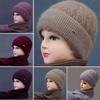 Knitted Women Winter Hat Warm Ring Scarf Mom Beanies New Ski Scarf Caps  Outdoor