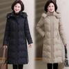 Autumn and Winter Plus Size Casual Middle Age Women's Winter Long Parkas Elegant Lady Jacket Hooded Thick Warm Outerwears Winter Coats