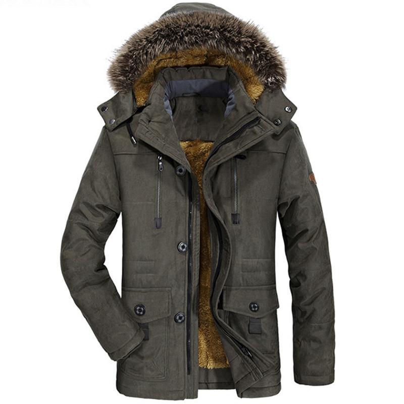 Мужская зимняя теплая куртка длинная Parker Coat утолщенная куртка для активного отдыха