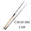 FTK Спиннинговая удочка, 100% карбоновая сверхтвердая удочка, 2 секции, удочка для приманки, 2,1 м, 2,4 м, 2,7 м, фидерная удочка