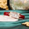 With Diamond Luxury Women Square Wristwatch Ladies Quartz Watch Leather Strap Bracelet Wrist