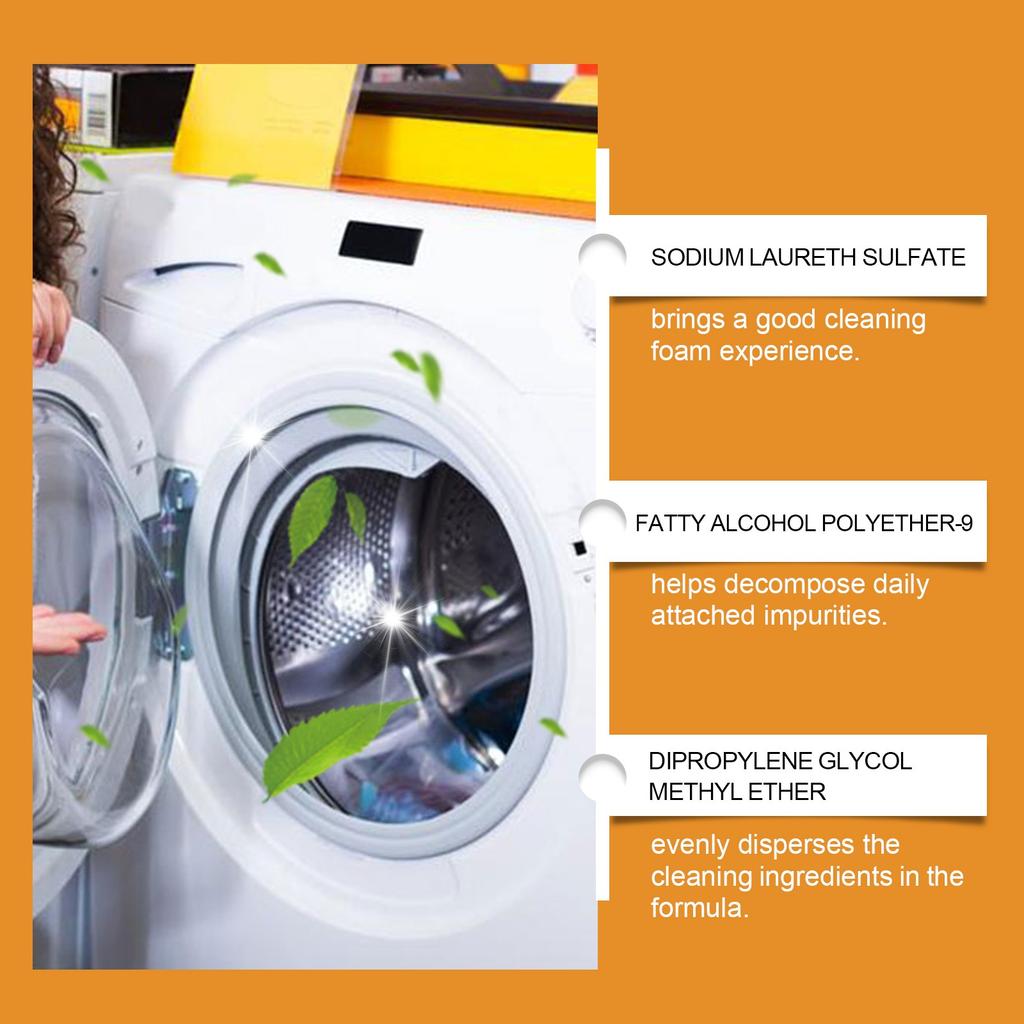 Очиститель стиральной машины; Очистка стиральной машины от накипи; Бытовые чистящие средства; Мощное удаление накипи, стерилизация, дезинфекция и устранение запахов, 100 мл,