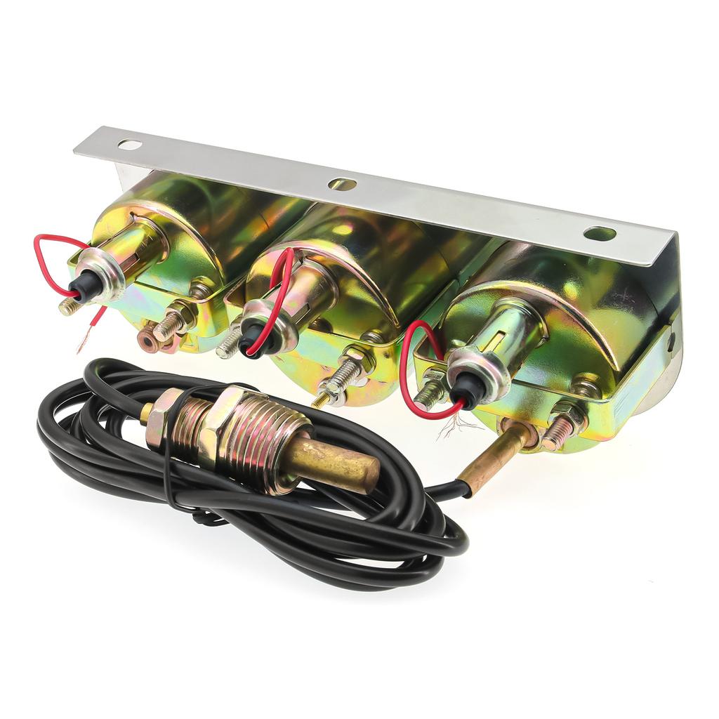 3 in 1 Triple Gauge Kit Water Temp Gauge Oil Pressure Meter Voltage With LED Light Gauge Set For Car Auto Vehicle Accessories