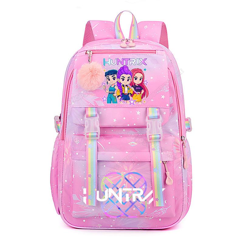Anime KPop Demon Hunters Backpack Fashion High-capacity Backpack with Cartoon Character Graphics Rucksack Children Birthday Gift