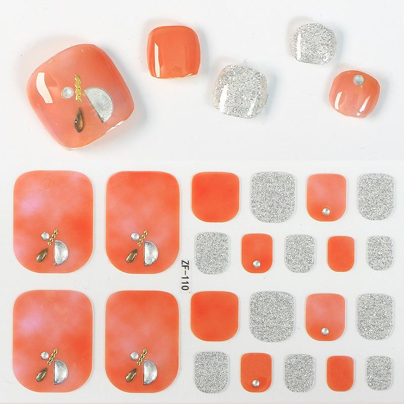 Наклейки на ногти с 3D-ромбовидным узором: Водостойкий, долговечный, отбеливающий для ног