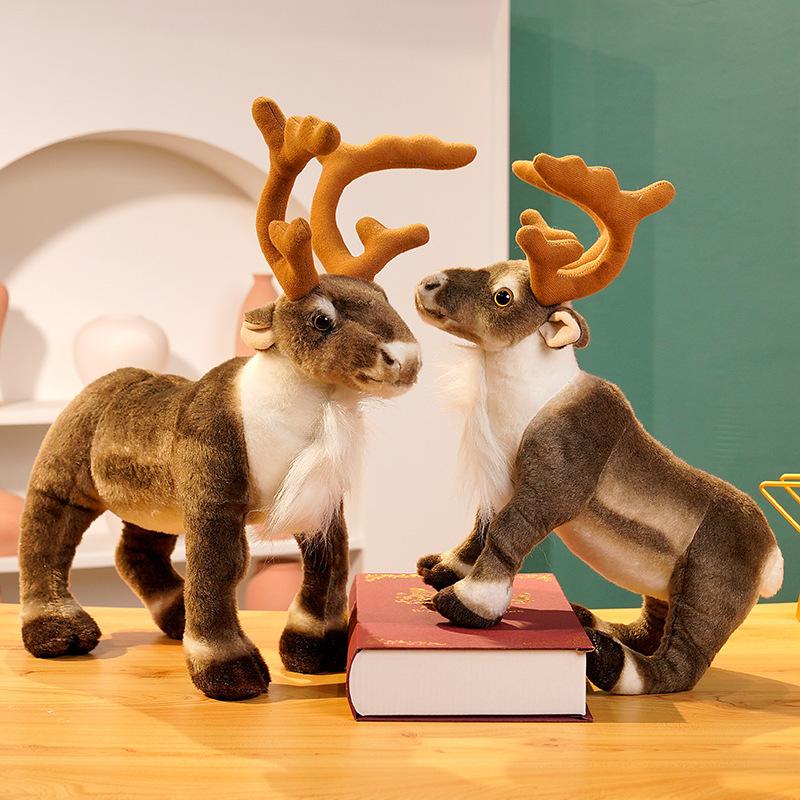 Cute simulated elk four unlike plush toy doll Christmas deer