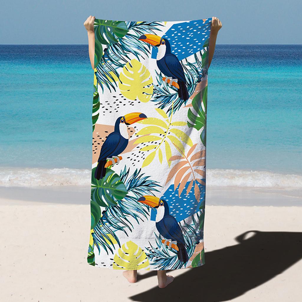 Multiple Types Microfiber Blanket Quick Drying Beach Towels, Oversized Printing Towel, Super Absorbent Pool Towel Blanket 1PC