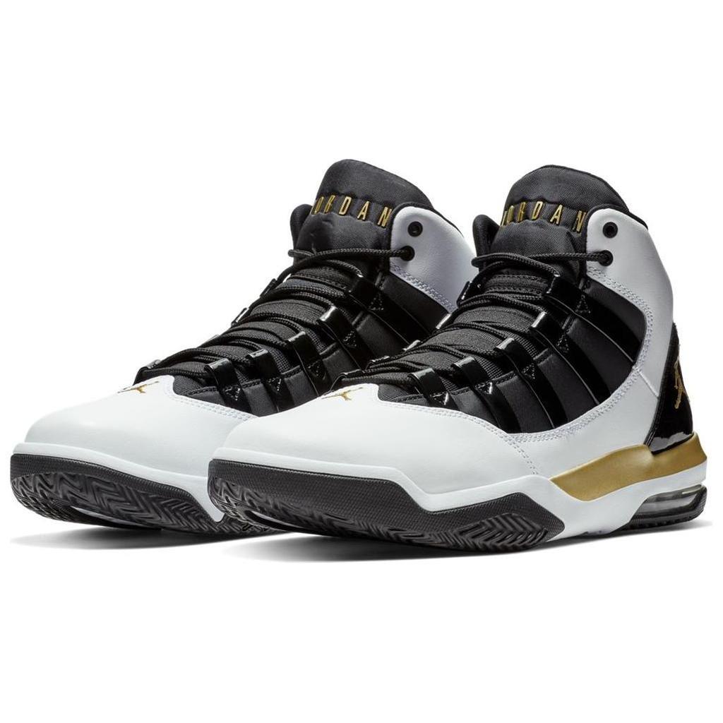 Jordan Max Aura White Metallic Gold Black AQ9084-107