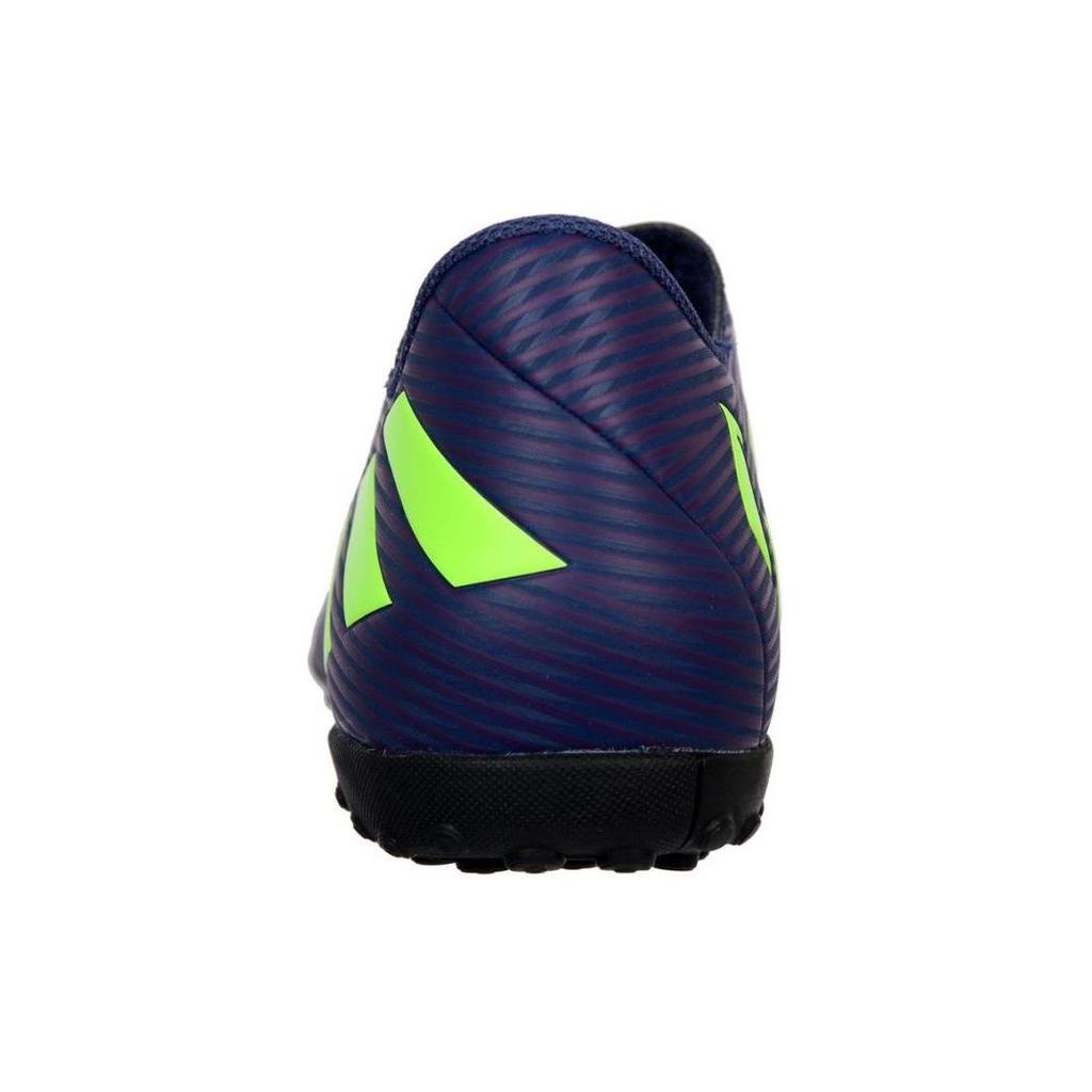 Adidas Месси 19.4 Удобные TF с круглым носком (Резиновые шипы) Бутсы для футбола на жестком грунте, искусственной траве, мужские, фиолетово-зеленые EF1805