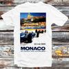 Monaco Grand Prix Race Vintage Auto Racing Funny Gift Loose and Breathable Men's and Women's Same Crew Neck Pure Cotton T-shirt