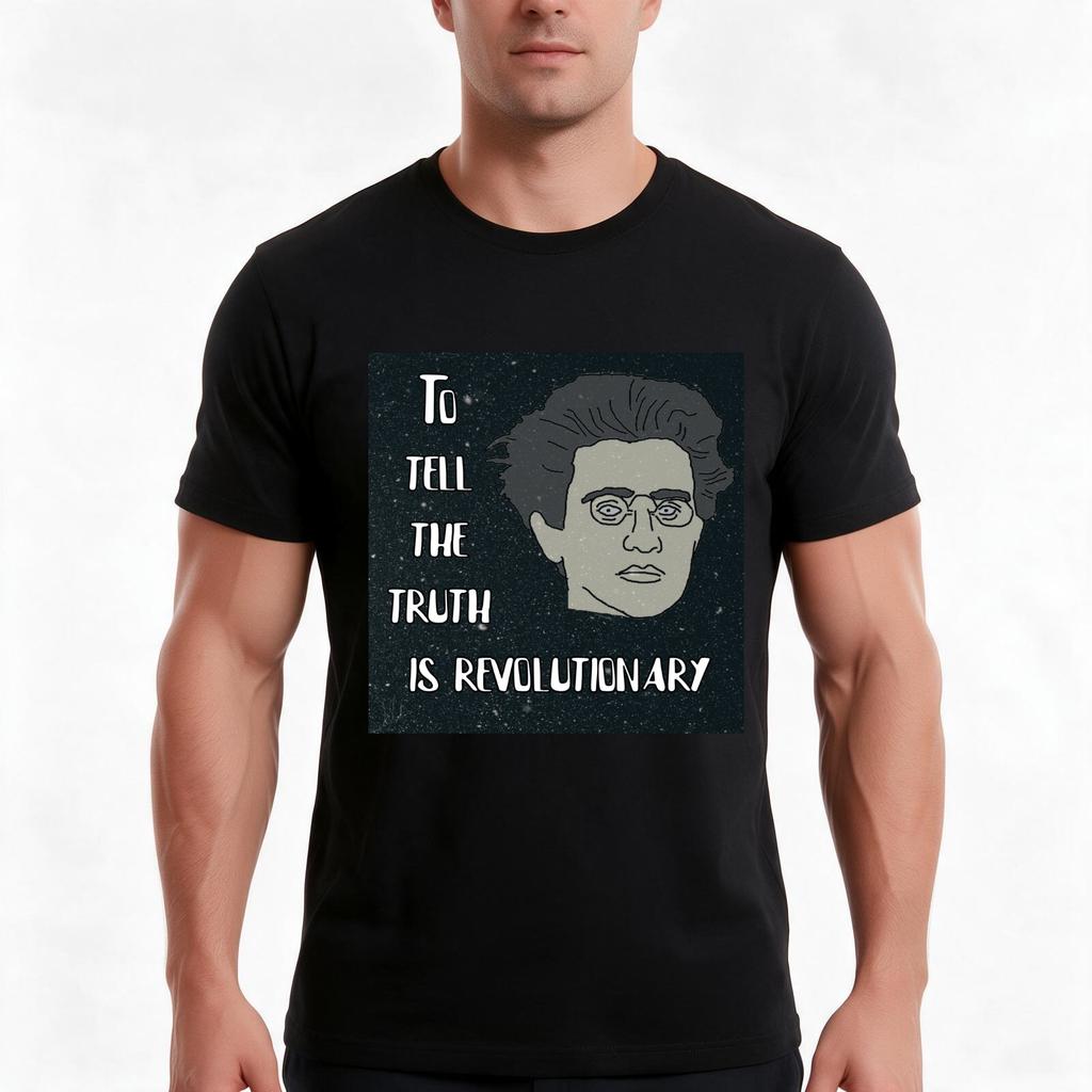 Antonio Gramsci Quote To Tell The Truth TShirt Summer Casual Cotton Tee Oversized Streetwear Tops Vintage Graphic Print