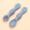 2Pcs Baby Feeding Spoons Dual Head Silicone Weaning Spoon for Infants Training Spoon BPA-Free Toddler Utensils