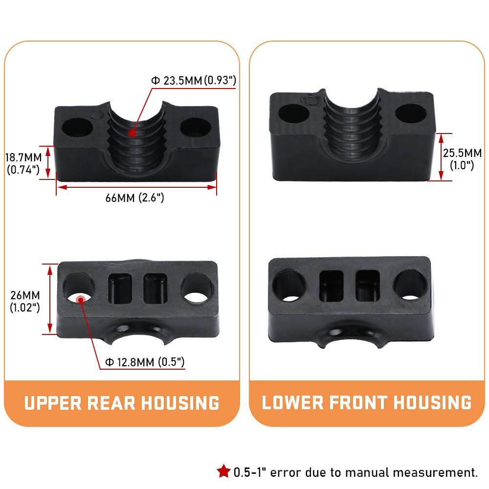 Black Upper Rear & Lower Front Housing 0405-138 0405-139 Fit For Arctic Cat ATV