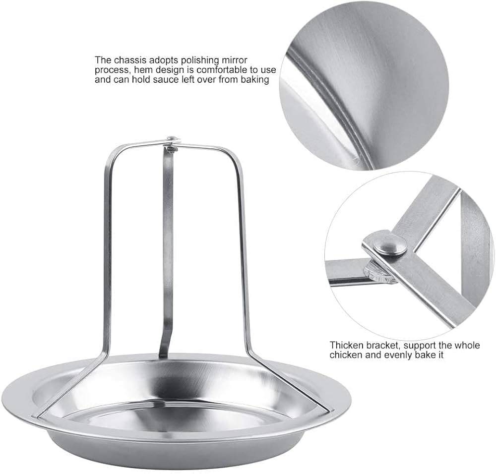 Решетка для гриля с чашей премиум-класса для курицы – универсальная решетка для барбекю и выпечки для идеально приготовленной курицы, идеально подходит для домашнего гриля