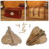 2pcs Brass Small Brass Hinge Copper Embossing Folding Hinge Vintage Antique Hinge  Drawer