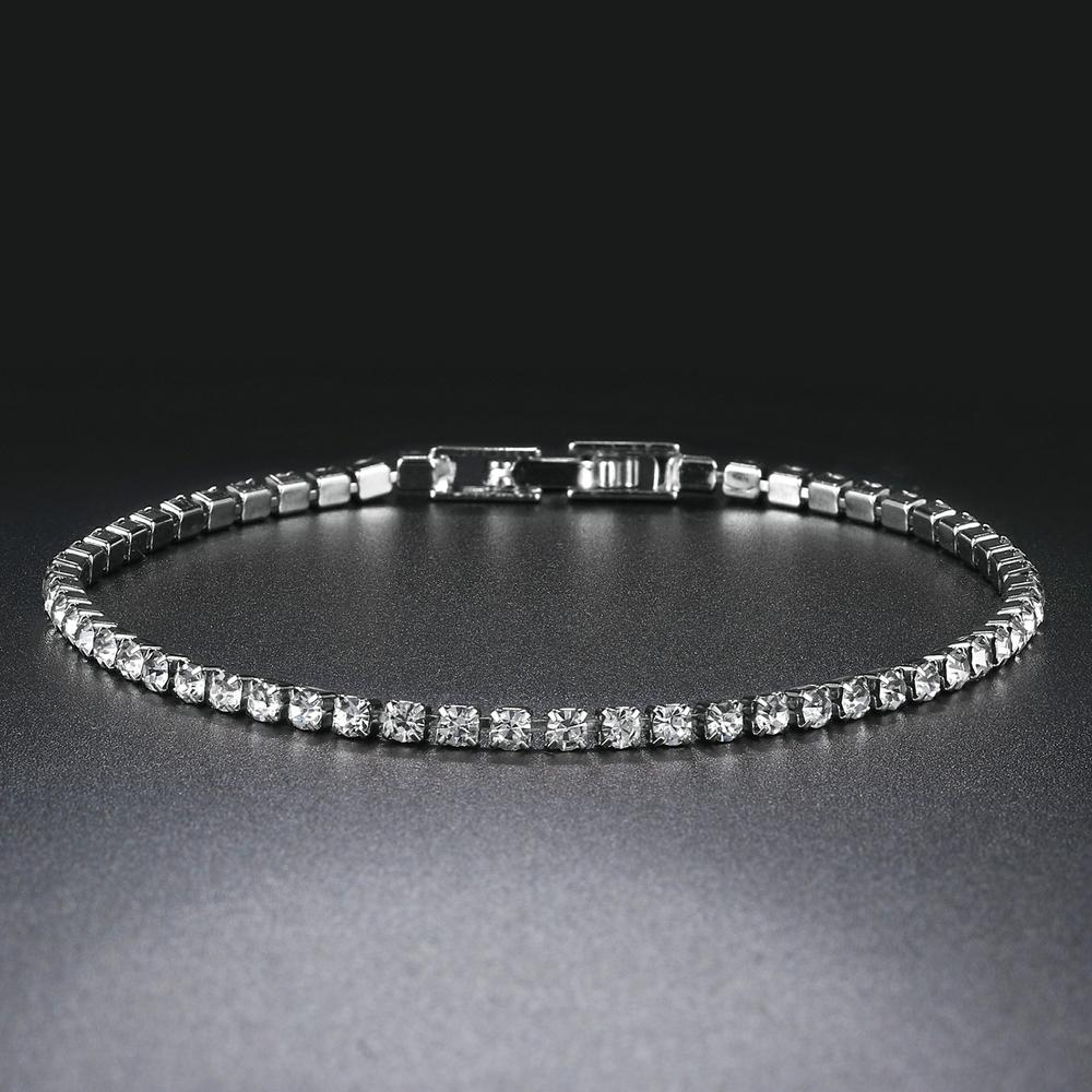 ZHOUYANG Tennis Bracelet For Women 4 4 Claws Mosaic Cubic Zirconia Silver Jewelry Gift H095