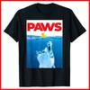 PAWS Cat And Yellow Rubber Duck Cute Kitten Funny Cat Parody Black T-Shirt S-5XL