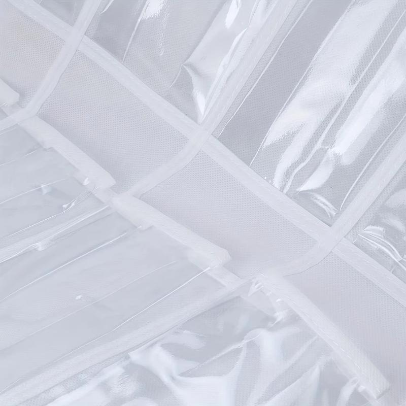 24 Bag Shoe Organizer, Sturdy Wardrobe Storage Rack Hangs On Door with 3 Metal Hooks To Store Shoes, Sneakers, Other Items