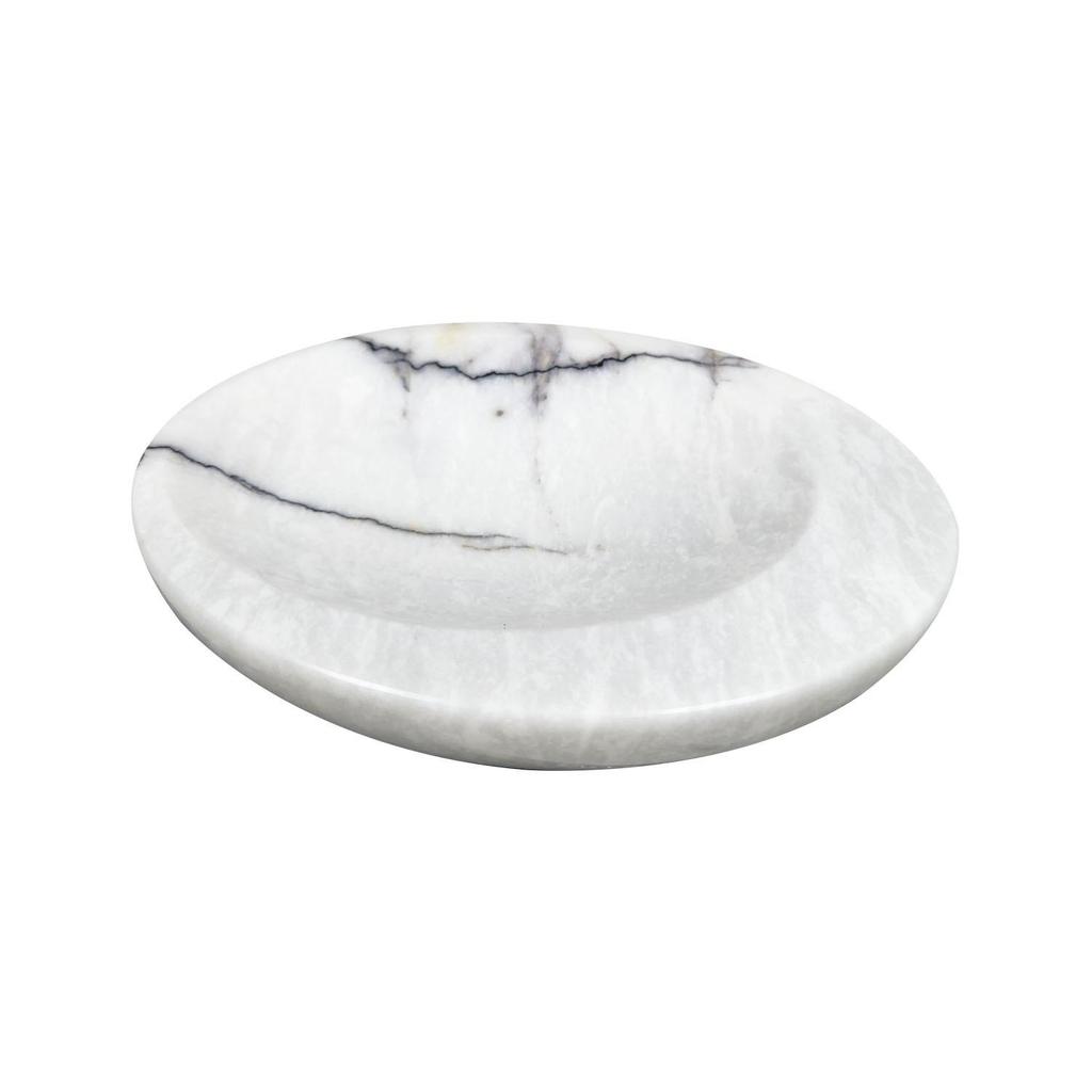Modern Marble Tray: Elegant Fruit Plate for Living Room, Bedroom, and Coffee Table Decor