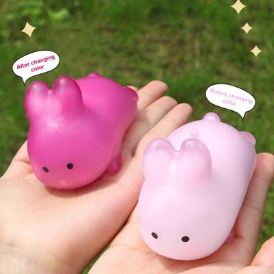 Антистресс Игрушка Меняющая цвет Милый Кролик Сердечко Сжималка Непоседа Игрушки Мялка Антистресс Смешная Снятие стресса Для ребенка Взрослого Подарок