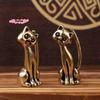 S-1 шт. Старинная латунная статуэтка кошки - Медная animal sculpture курильница для благовоний Декор для рабочего стола дома Фигурка для любителей кошек