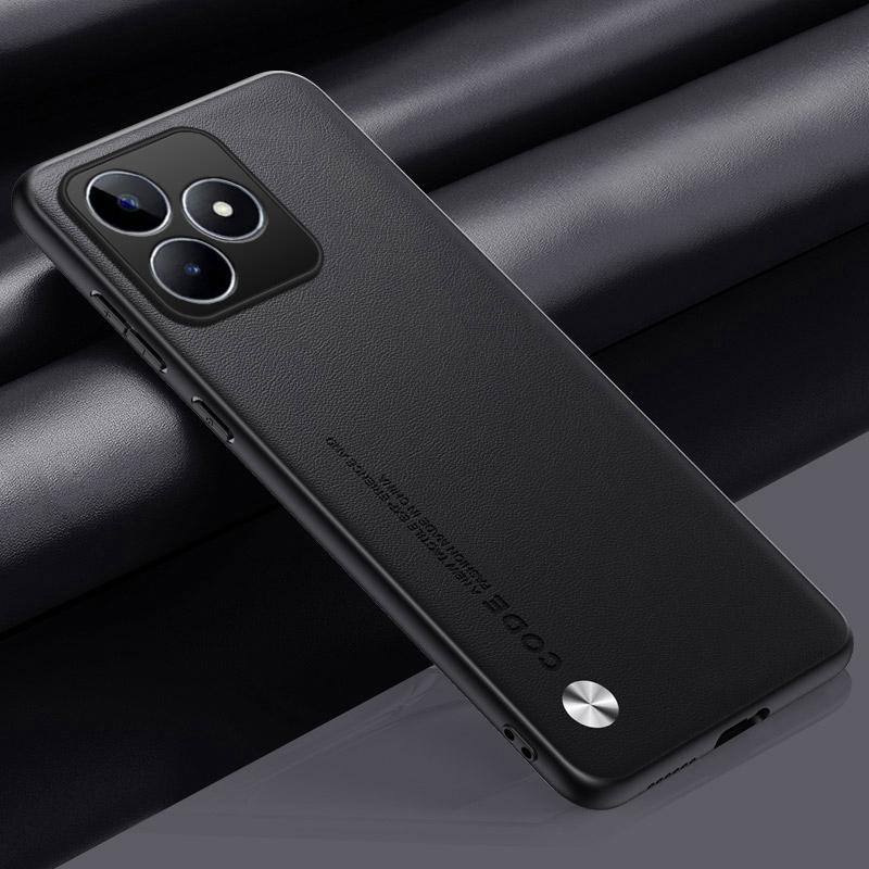 Роскошный чехол из искусственной кожи для Realme C51 C53 C55 4G, матовая задняя крышка, силиконовый чехол с полной защитой для Realme Narzo N53 N55